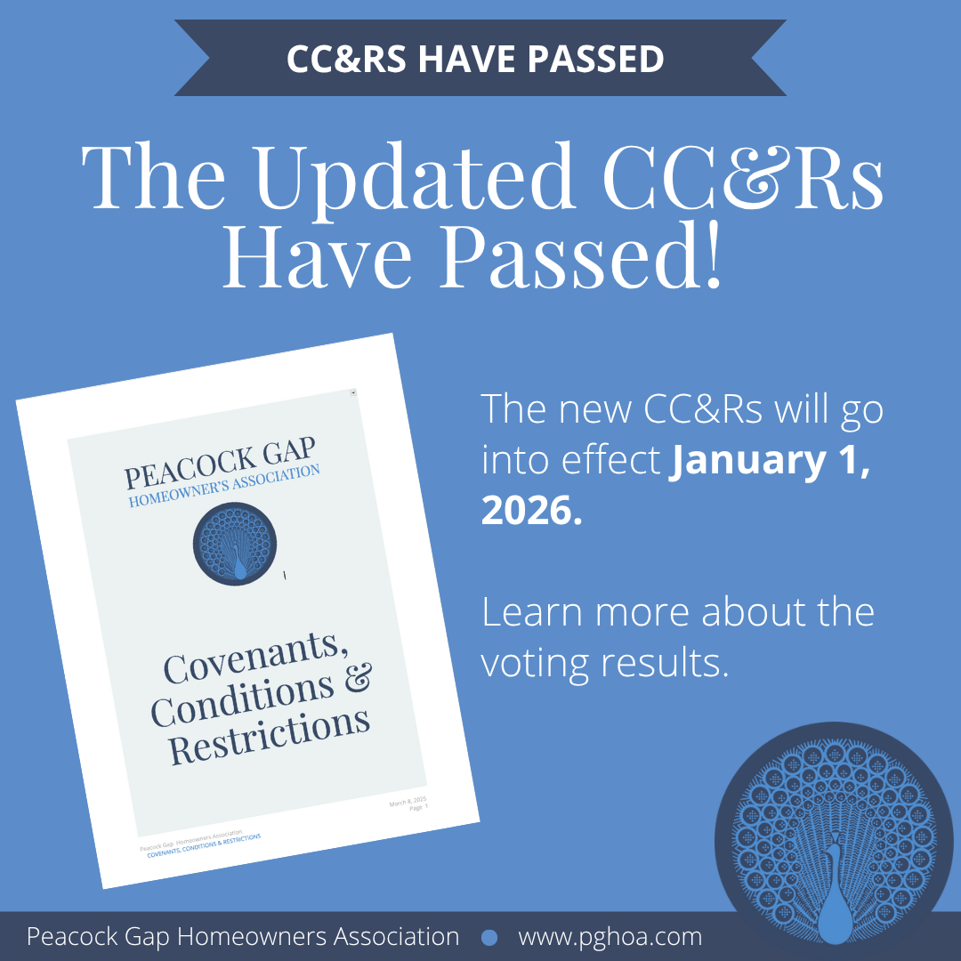 Featured image for “Our Updated CC&Rs have passed”